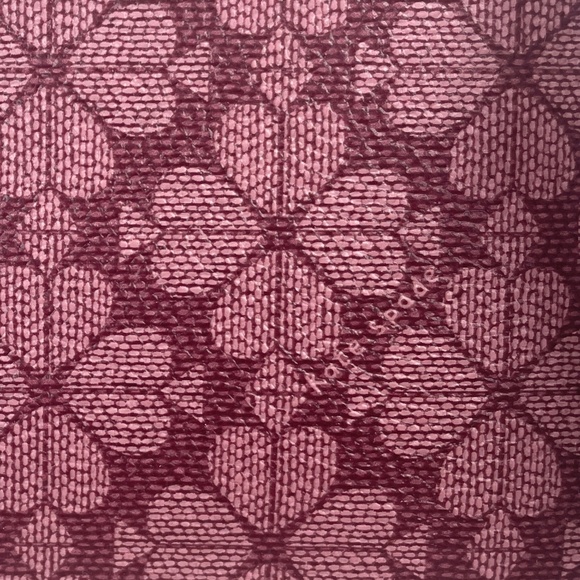 kate spade Small Zip Wristlet in Pink and Plum Coated Canvas NWT - Picture 4 of 7